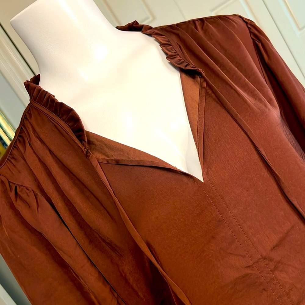 LOFT Rust Blouse - Picture 2 of 5